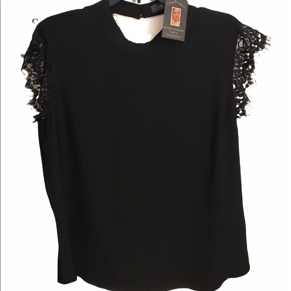 Black blouse with lace